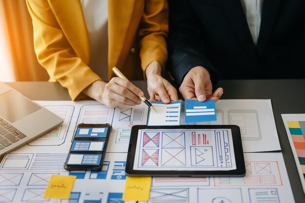 ux graphic designer planning application process development prototype wireframe for web smart phone creative digital development agencyxa