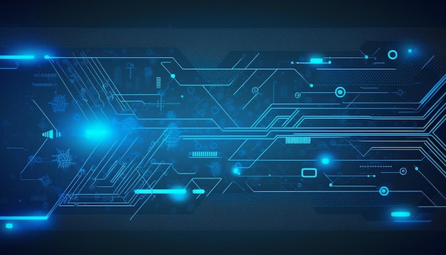 Vector Abstract futuristic circuit board and mesh line background