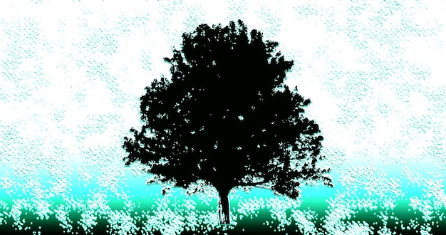 Vector grunge background of trees