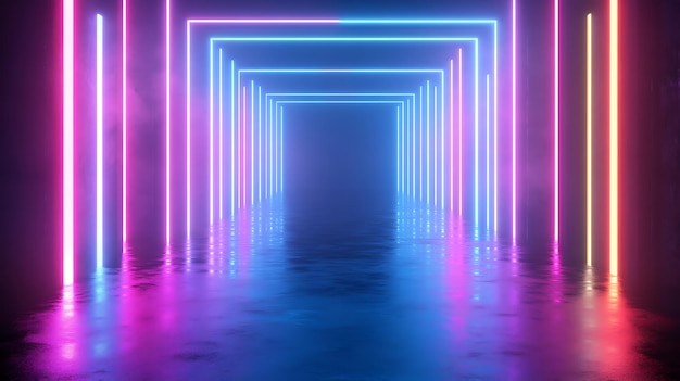Vibrant Abstract Neon Effect for Dynamic and Futuristic Background