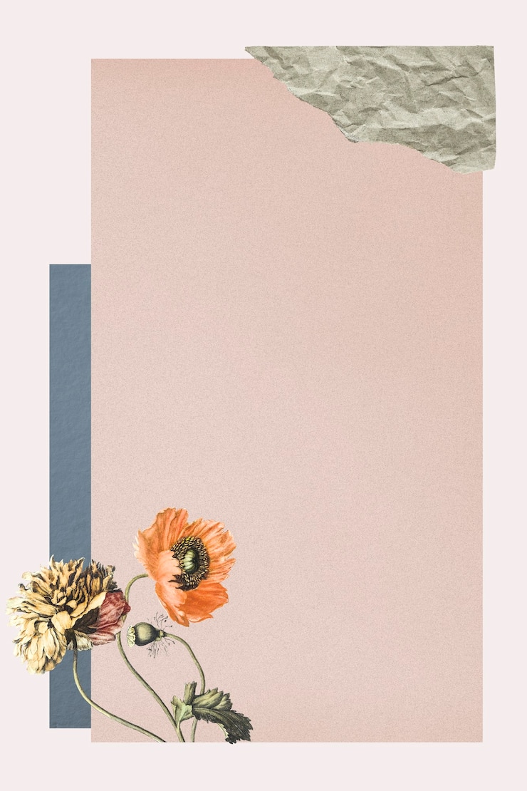 Bild vintage botanical collage background illustration