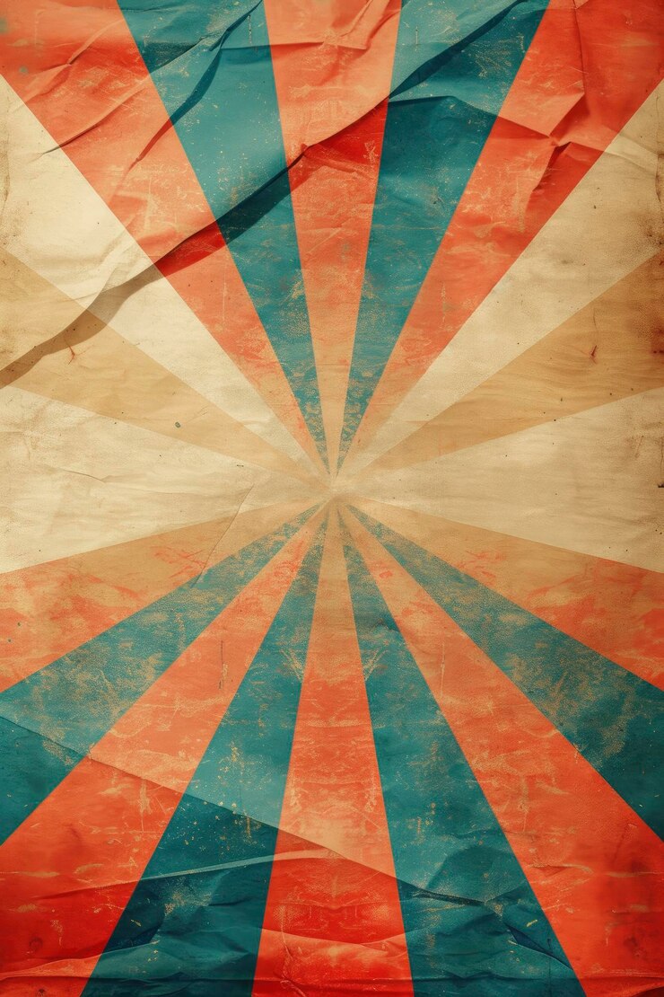 Bild vintage circus poster background made of old paper geometric circus poster template
