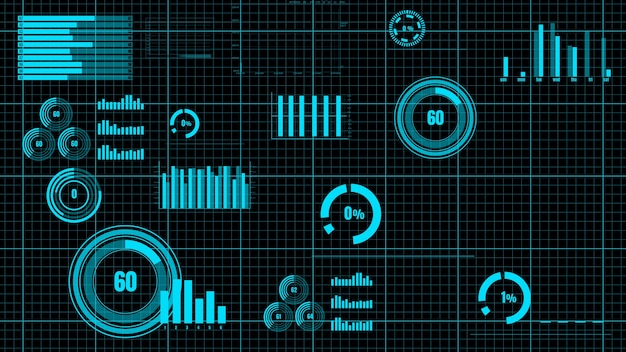 Visionär företagsinstrumentpanel för analys av finansiella data