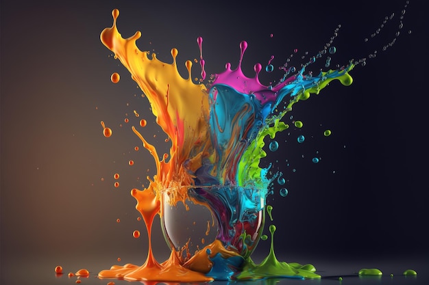 vivid paint splash