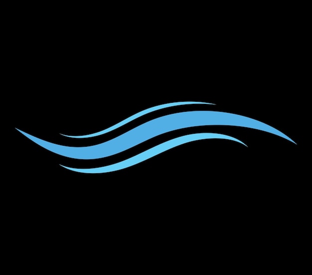 Water wave icon flat vector illustration