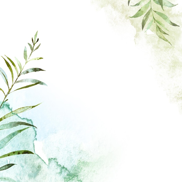 Watercolor Greenery Frame