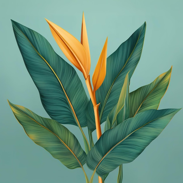 watercolor modern leaf pattern muted colors