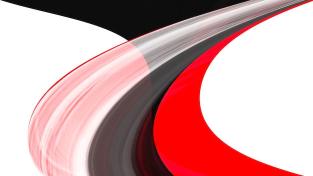 Wavy black and white and red art background