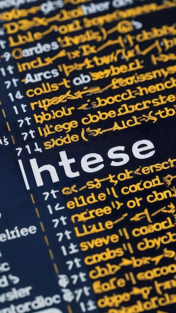Website html code browser view printed on white paper closeup view