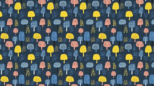 Whimsical Tree Pattern