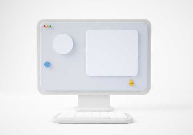 White Computer with Nft Profile on Screen