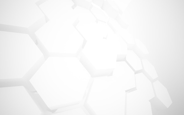 White hexagons on a white background