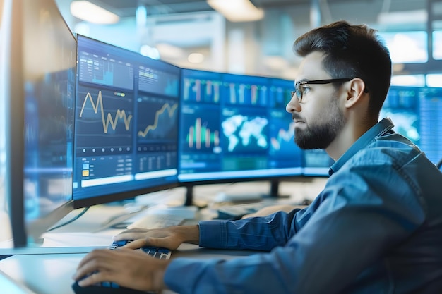 why data scientists utilize multiple monitors for data analysis and decisionmaking concept increased workspace improved productivity multitasking efficiency better data visualization