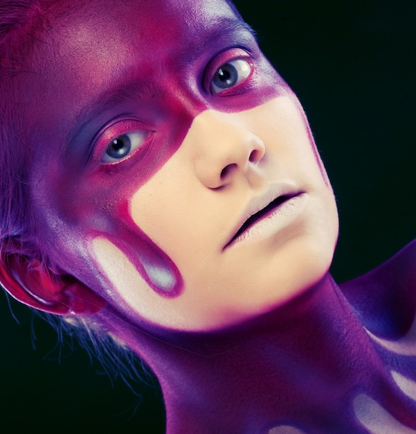 woman with body painting