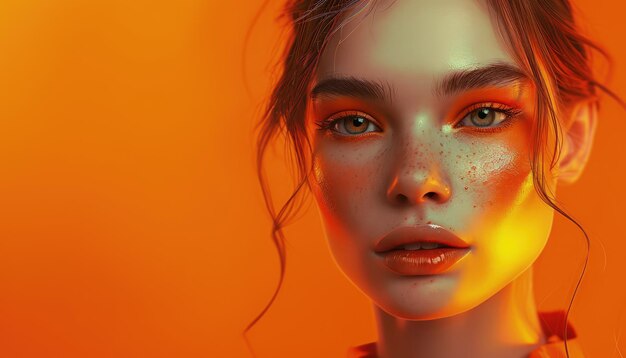 woman with freckles on her face
