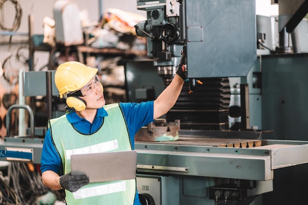 Woman working in factory