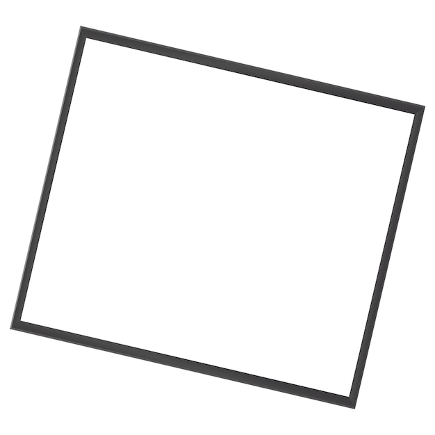 Wooden picture frame isolated