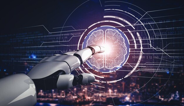 XAI Fremtidig kunstig intelligens og maskinlæring til AI-droidrobot eller -cyborg