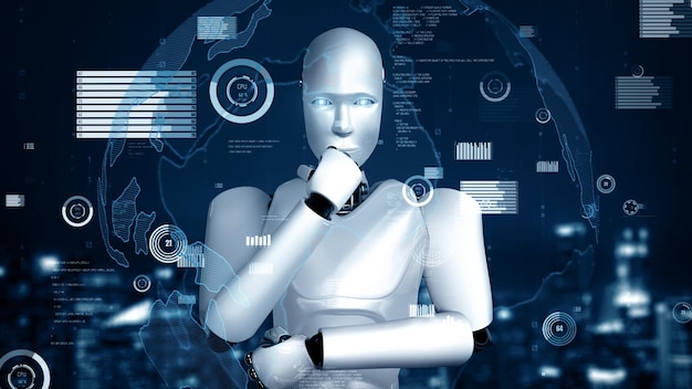 Xai future financial technology controll by ai robot huminoid uses machine learning