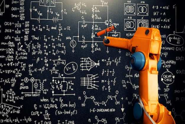 Xai robot arm ai analyzing mathematics for mechanized industry problem solving