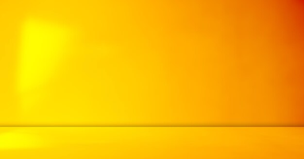 Yellow Background Wall Kitchen3d Room Studio Podium Solid