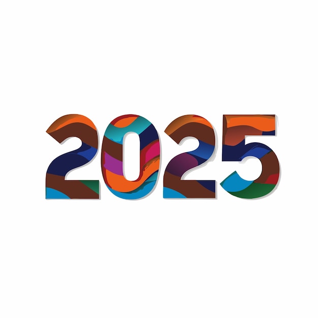 2025 typography text vector design