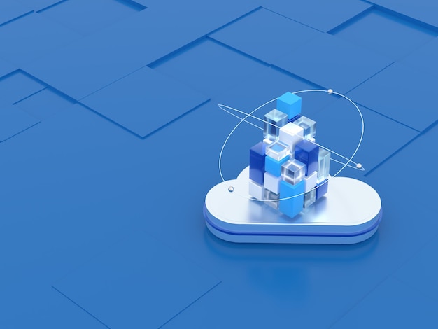 3D background of cloud resource management