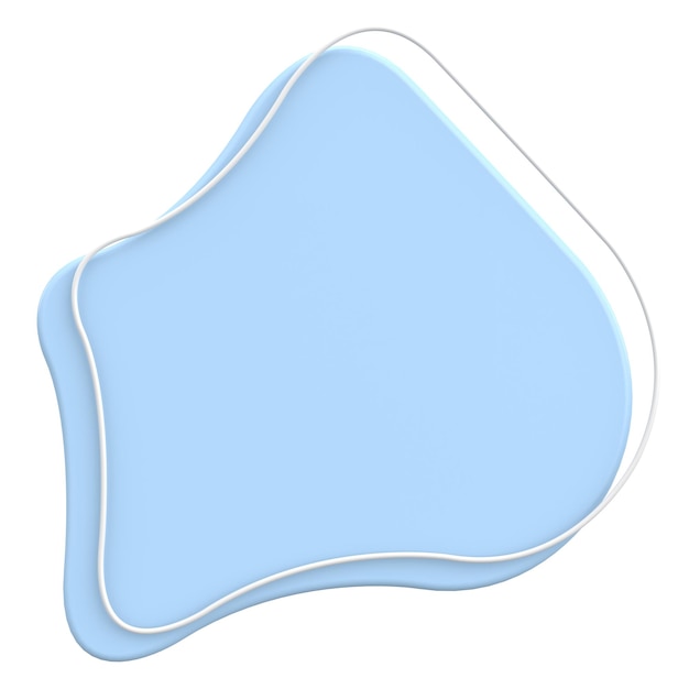 3D Blob Soyut Metin Kutusu 3D illüstrasyon