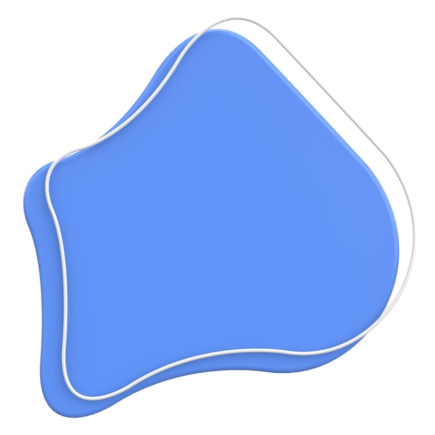 3D Blob Soyut Metin Kutusu 3D illüstrasyon