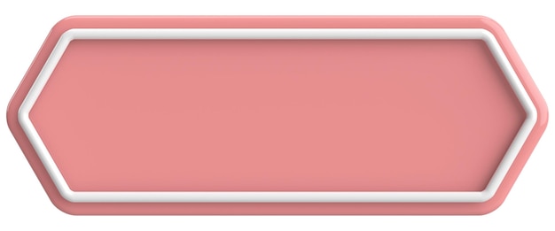 3D button Empty button 3D illustration