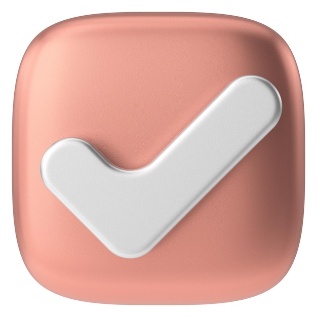 3d checkbox check mark 3d illustration