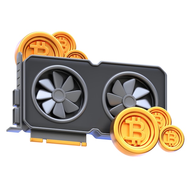 3d icon vga mining 3d illustration 3d element 3d rendering graphic elements design element