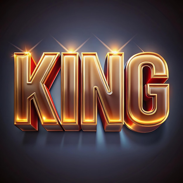 3d illustration golden text with white background and copy space on right hand side