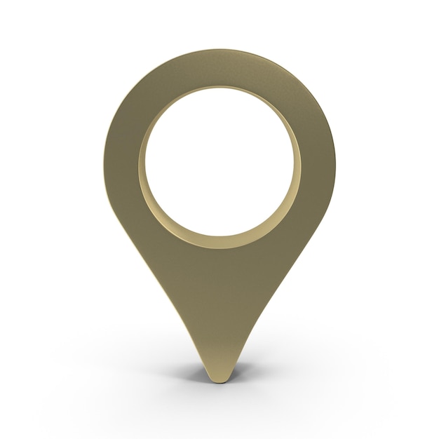3d map pointer location map icon gold texture golden location pin or navigation web location