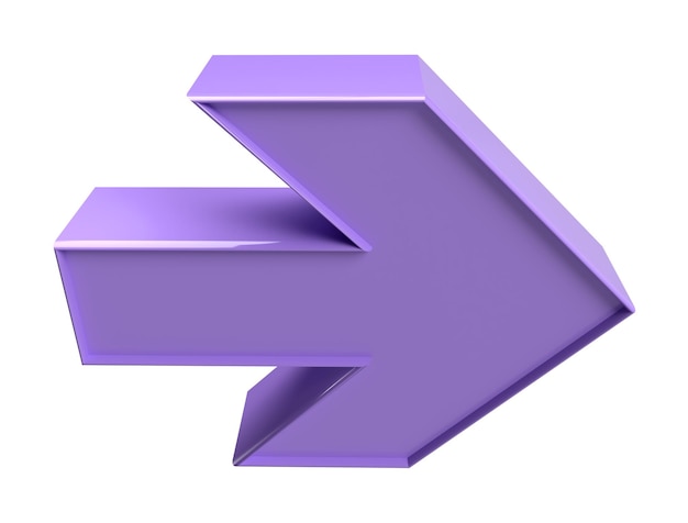 3d render arrow sign