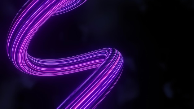 3d render of flash neon and light glowing on dark scene Speed light tunnel through the city or urban Technology internet of future network Sci fiction of hyperspace interstellar travel