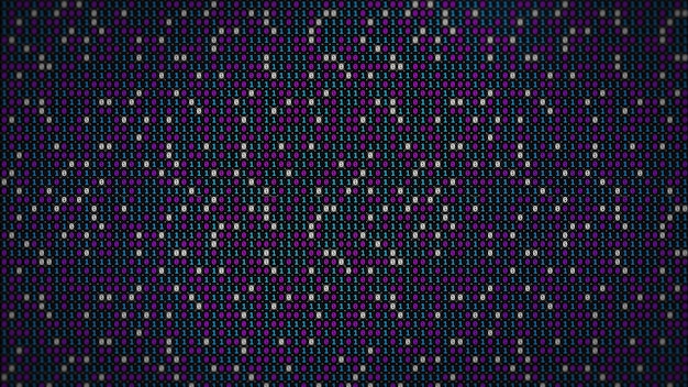 3D rendering of the background based on binary code technology