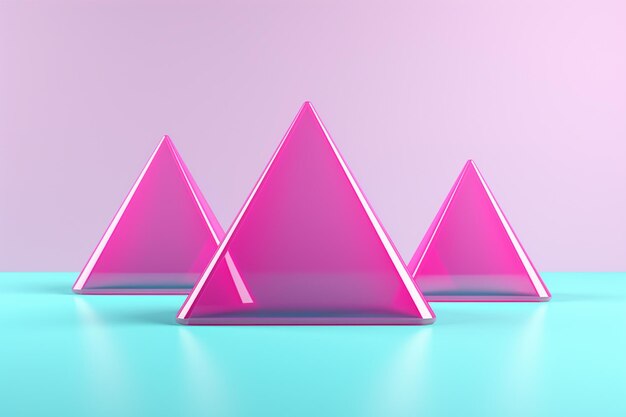 3d Triangle Images background and copy space