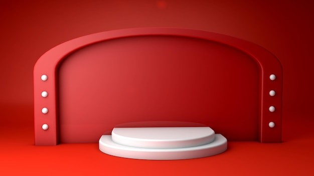 A beautiful 3d illustration with podium for product promotion