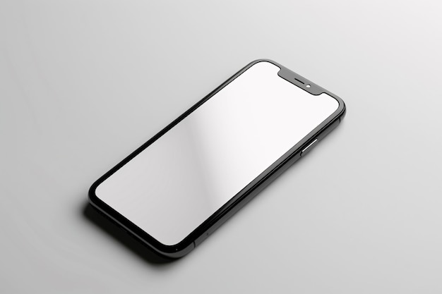 a black cell phone with a white screen
