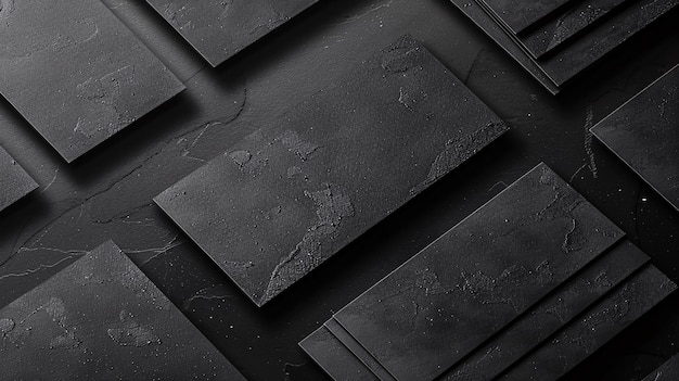 a black mat with a pattern of black tiles