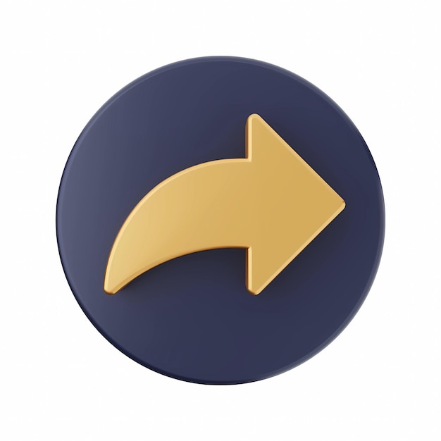 a blue circle with a yellow arrow pointing to the left