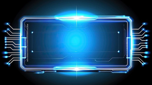 a blue glowing image of a screen with the words light on it