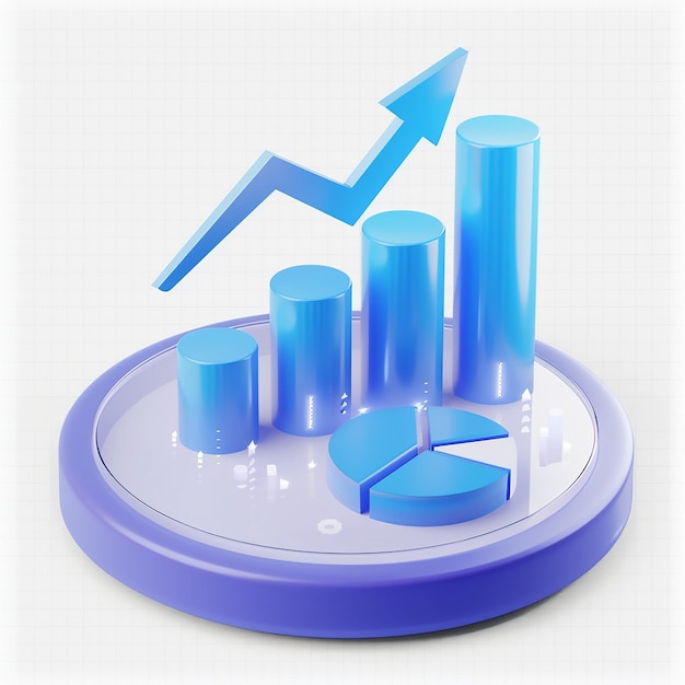a blue object with a graph on it and a graph on it