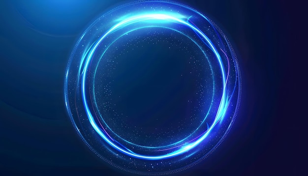 a circle with a blue and black background with the words  glow in the dark