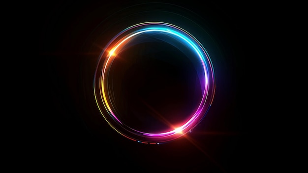 a circle with a rainbow colored background and a circle with the word quot light quot on it