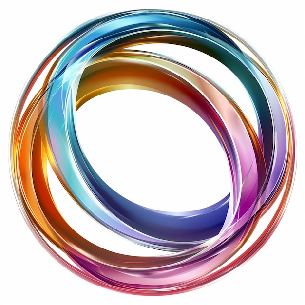 a circle with a rainbow colored design on it