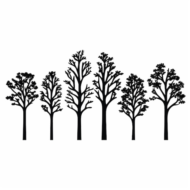 a close up of a group of trees with no leaves generative ai