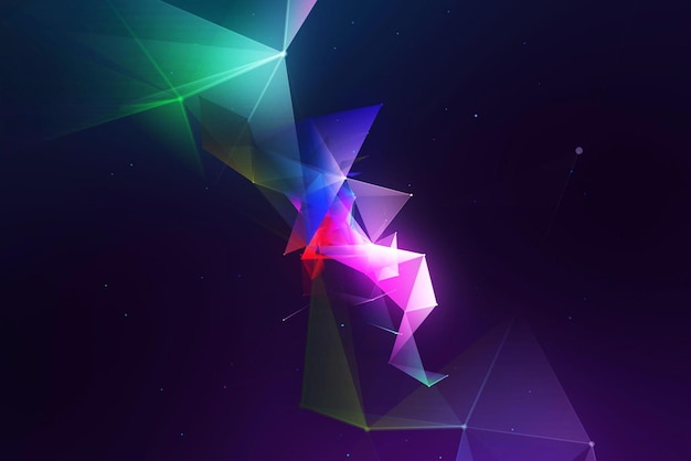 A colorful abstract background with a dark space and a glowing light.