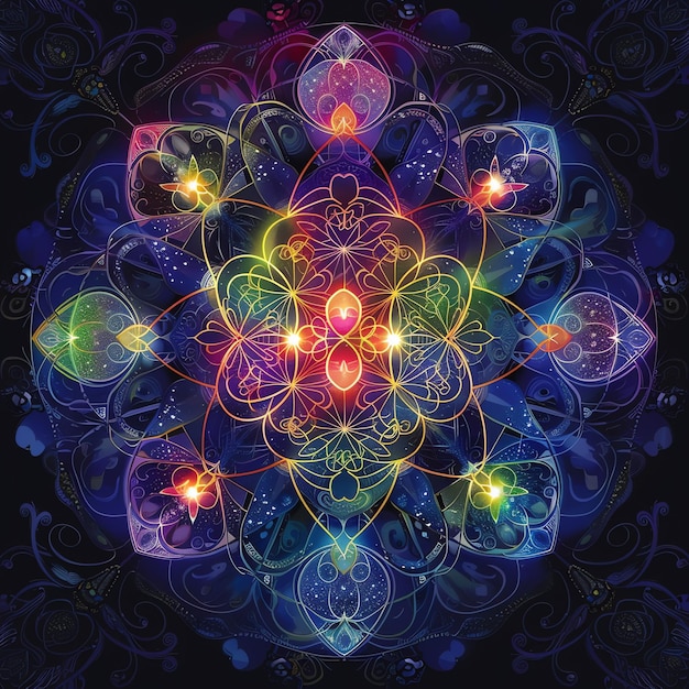 a colorful design with the word  star  on it